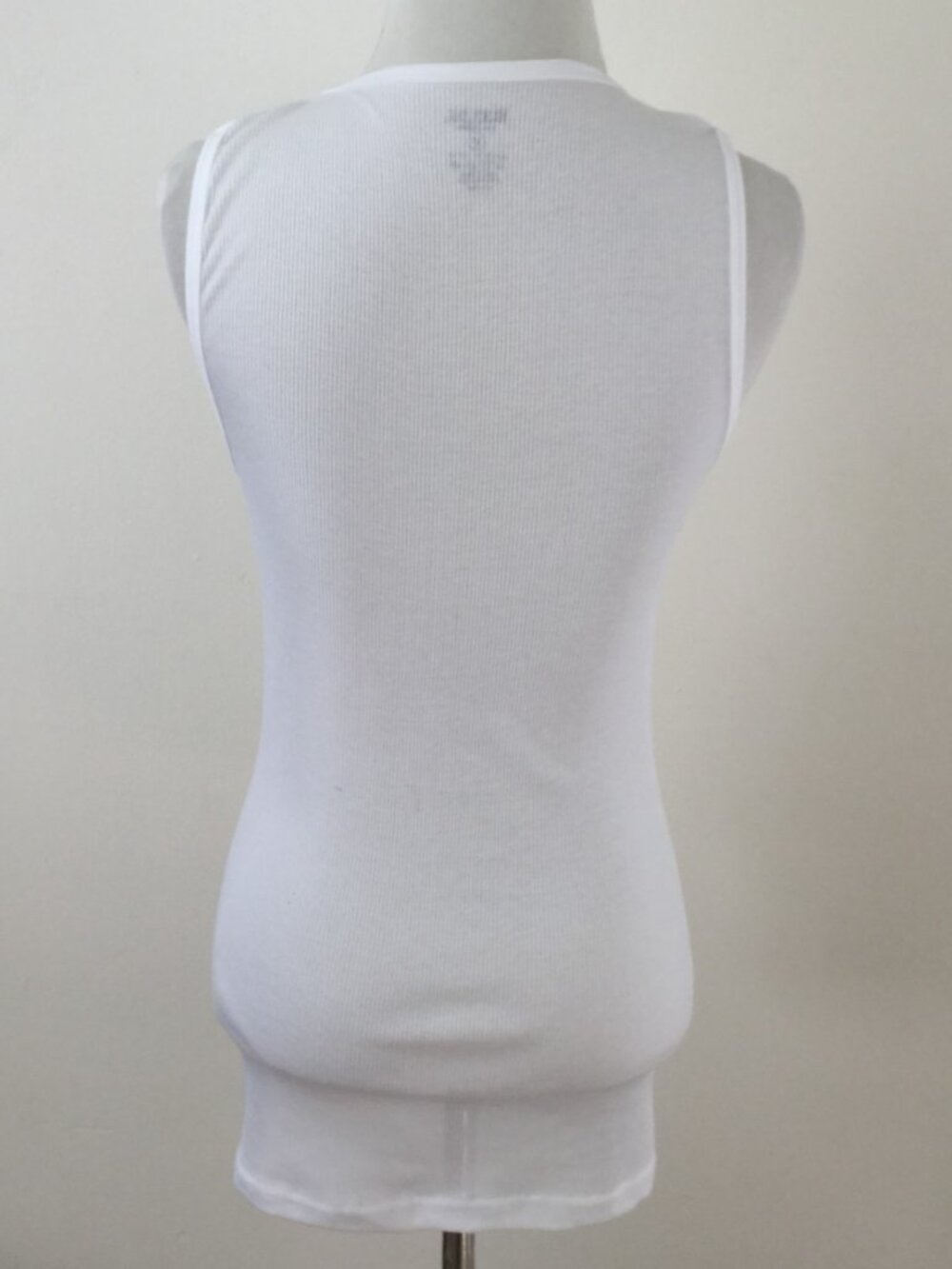 B.U.M. Equipment White Ribbed Tank Top m - Picture 4 of 6